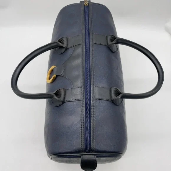 Christian Dior Trotter PVC Leather Navy Boston Bag - Picture 12 of 16